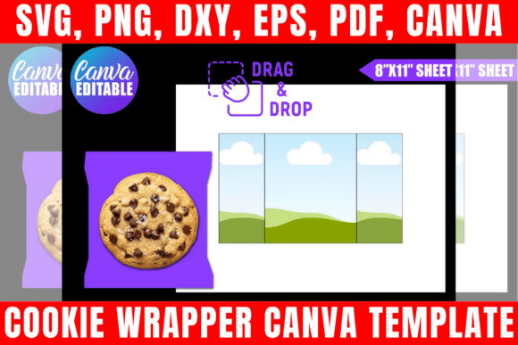 Christmas Cookie Wrapper Template: A Print Template for Festive Branding