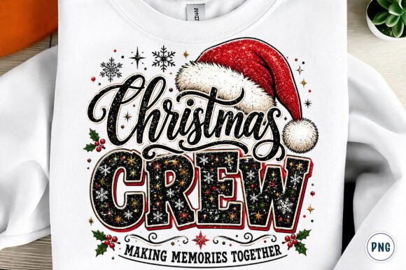 Christmas Crew PNG: A Graphic Design Asset for T-Shirt Designs and Content Publishing