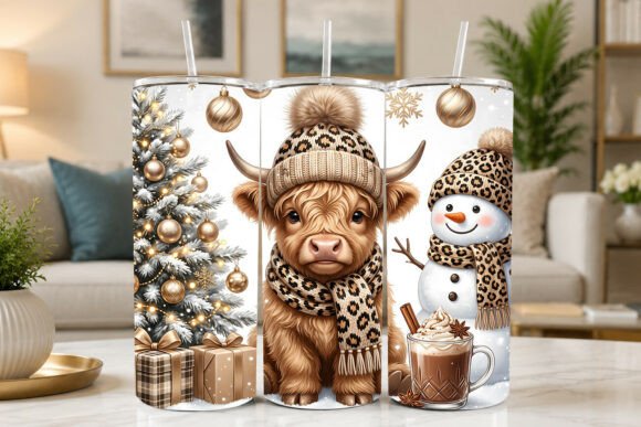 Christmas Highland Cow and Snowman Tumbler Wrap Review for Professional Use