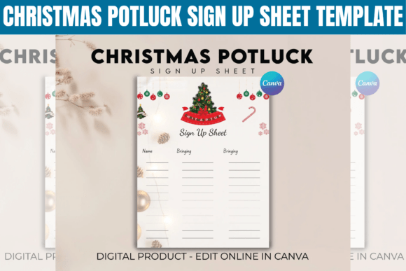 Christmas Potluck Sign Up Sheet Template Review for Real Projects
