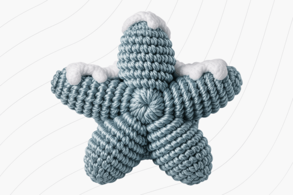 Crochet Star PNG: A Versatile Illustration for Handmade Creations
