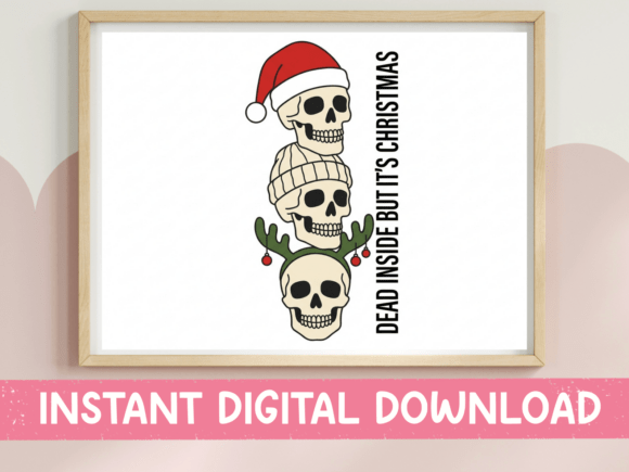 Dead Inside but It's Christmas SVG PNG for T-Shirt Designs