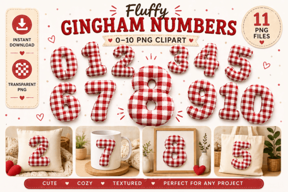 Fluffy Gingham Numbers 0–10: A Freebie That Elevates Branding