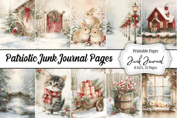 Forest Christmas Junk Journal Kit: A Design Asset for Crafty Seasonal Projects