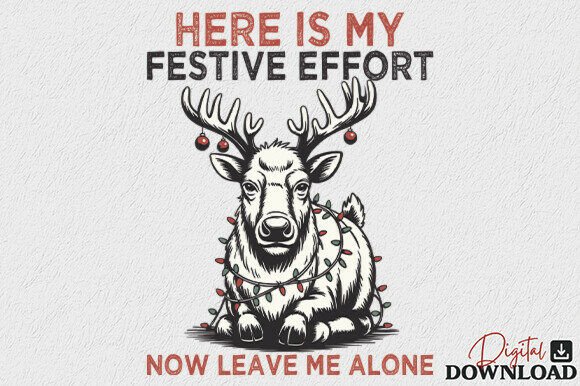 Funny Deer Christmas PNG for Crafts: A Brand Designer’s Perspective