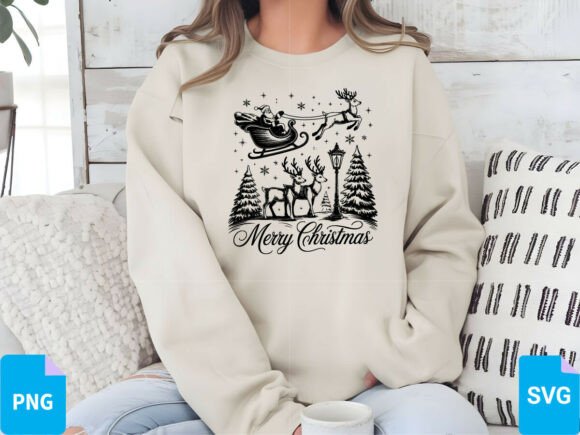 Merry Christmas T-Shirt Design SVG, PNG: A Festive Graphic for Brand Impact