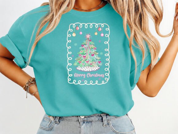 Merry Christmas Tree T-Shirt SVG PNG Review for Small Business Branding