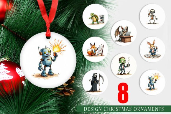 Monday Morning Coffee Ornament: A Polished Illustration for Content Creators