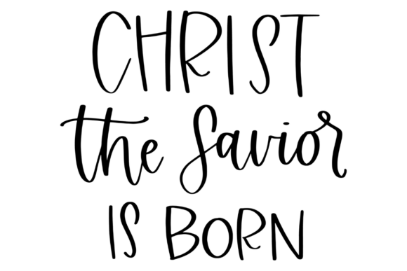 Religious Christmas Christ Is Born: A Festive Graphic Design Asset for Crafts and Local Business Branding