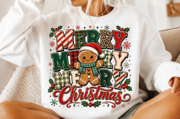 Retro Christmas Shirt Png, Gingerbread – A Nostalgic T-Shirt Design Asset