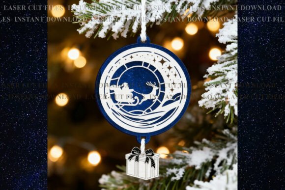 Santa Words Christmas Suncatcher SVG: A Laser Engraving Asset for Holiday Branding