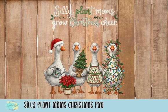 Silly Plant Moms Christmas PNG for T-Shirt Designs: A Designer’s Perspective