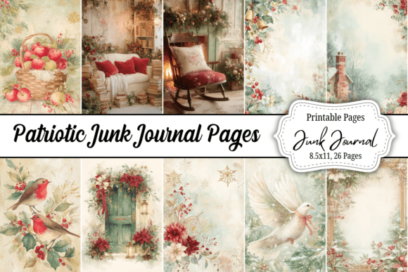 Vintage Christmas Junk Journal Kit: A Design Asset for Seasonal Bloggers