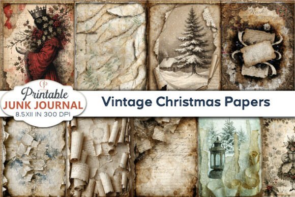 Vintage Christmas Papers Scroll Brown Embroidery Design Review